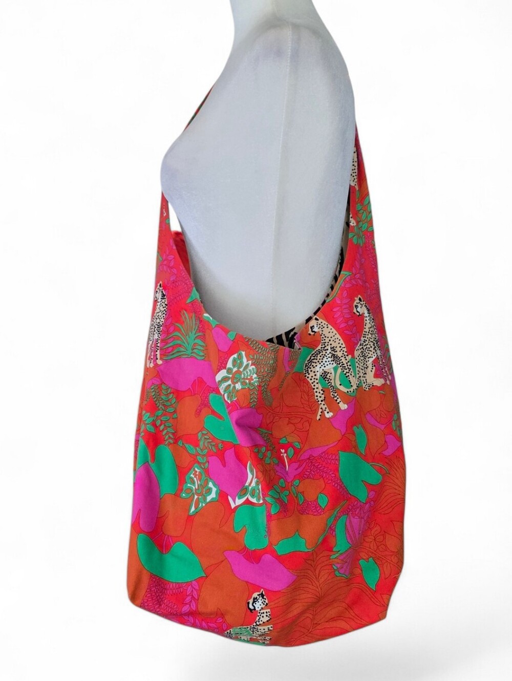 Vibrant Multicolor Tropical Bohemian Hobo Tote Bag Please Read Description